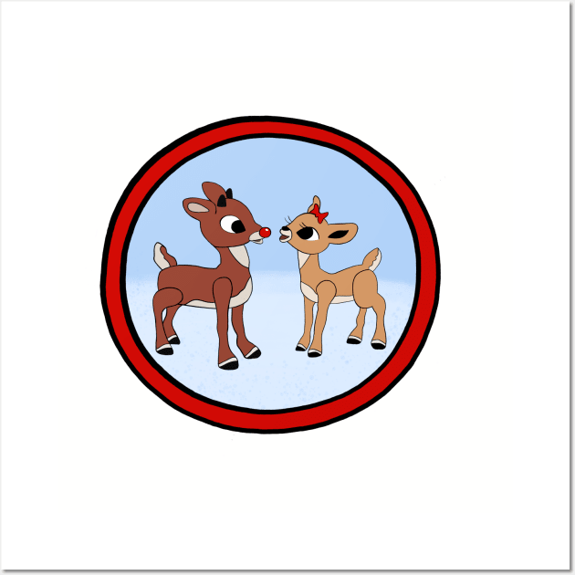 Rudolph The Red-Nosed Reindeer & Clarice Wall Art by jackmanion